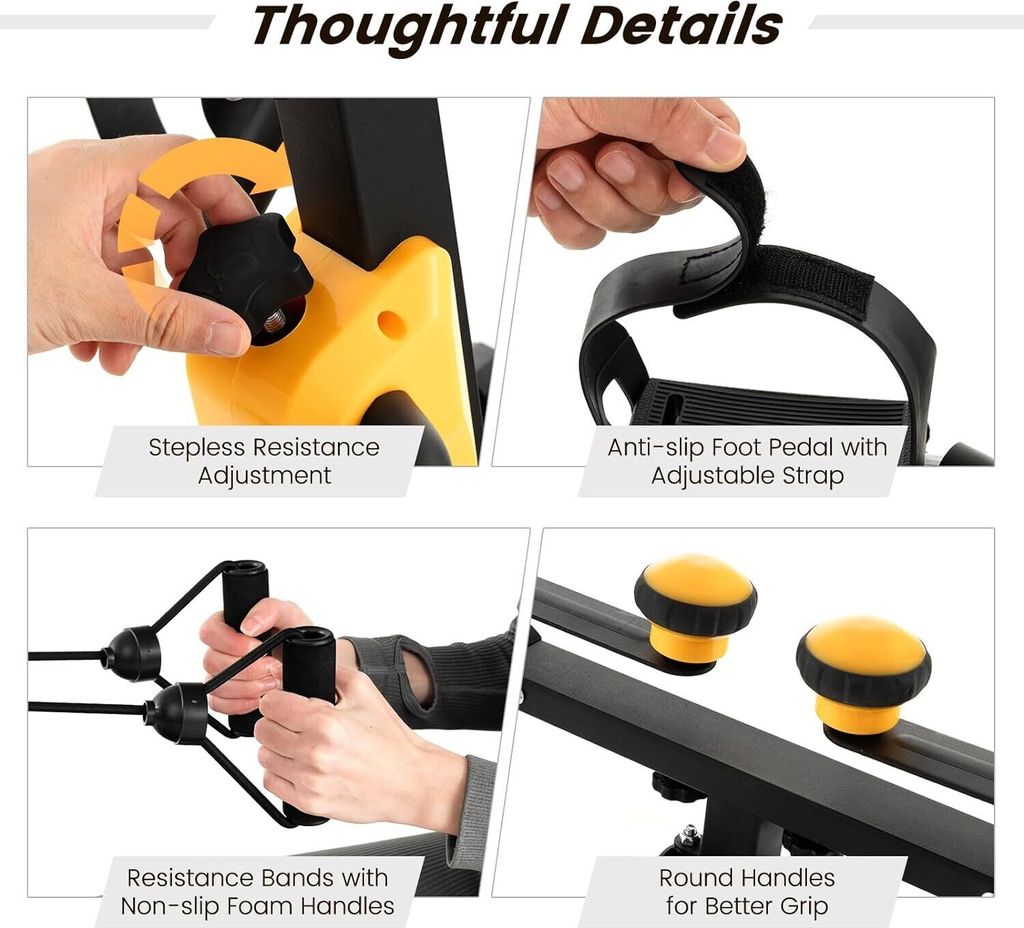 KOMFOTTEU Heimtrainer Für Senioren - Arm- Und Beintrainer Mit 9 Höheneinstellungen