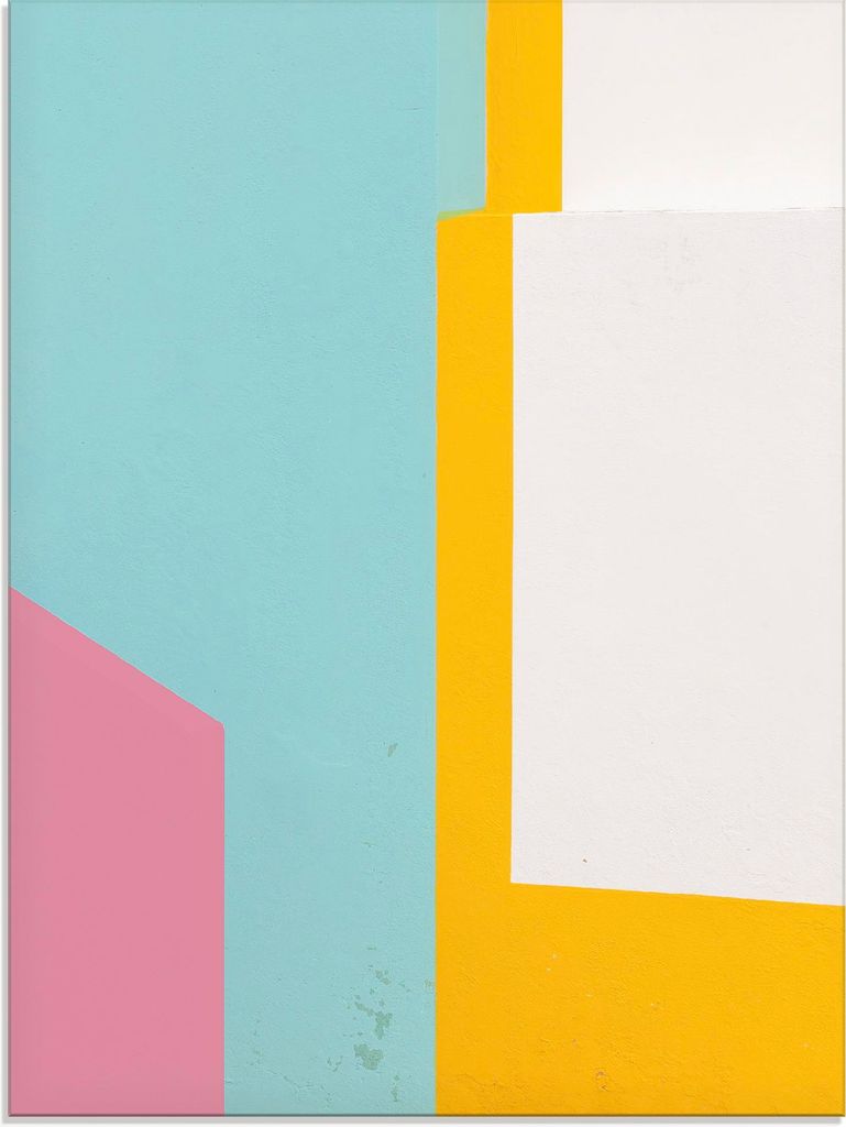 ARTland Glasbild pinky wall Größe: 60x80 cm