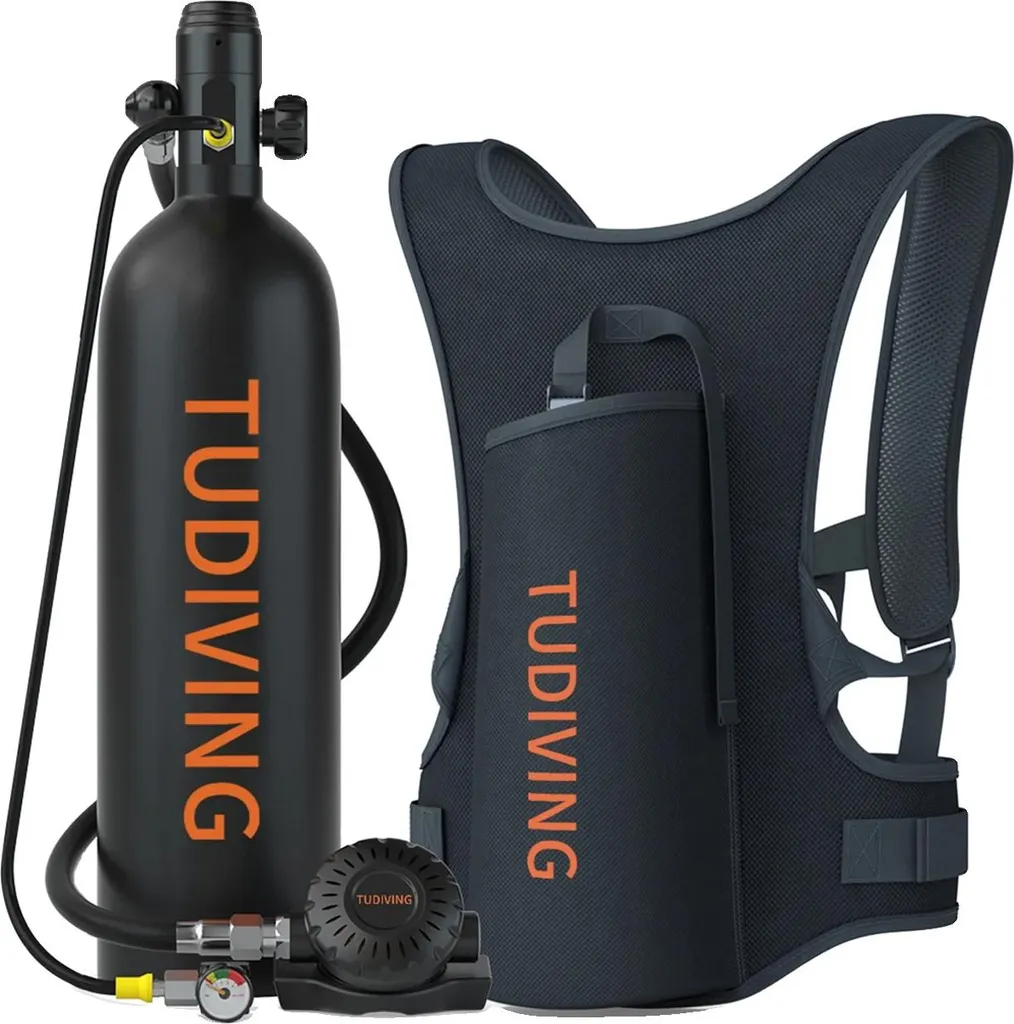 Bouteille de Plongée 2L S700 B1 Noir - Design Léger et Portable 3000 PSI