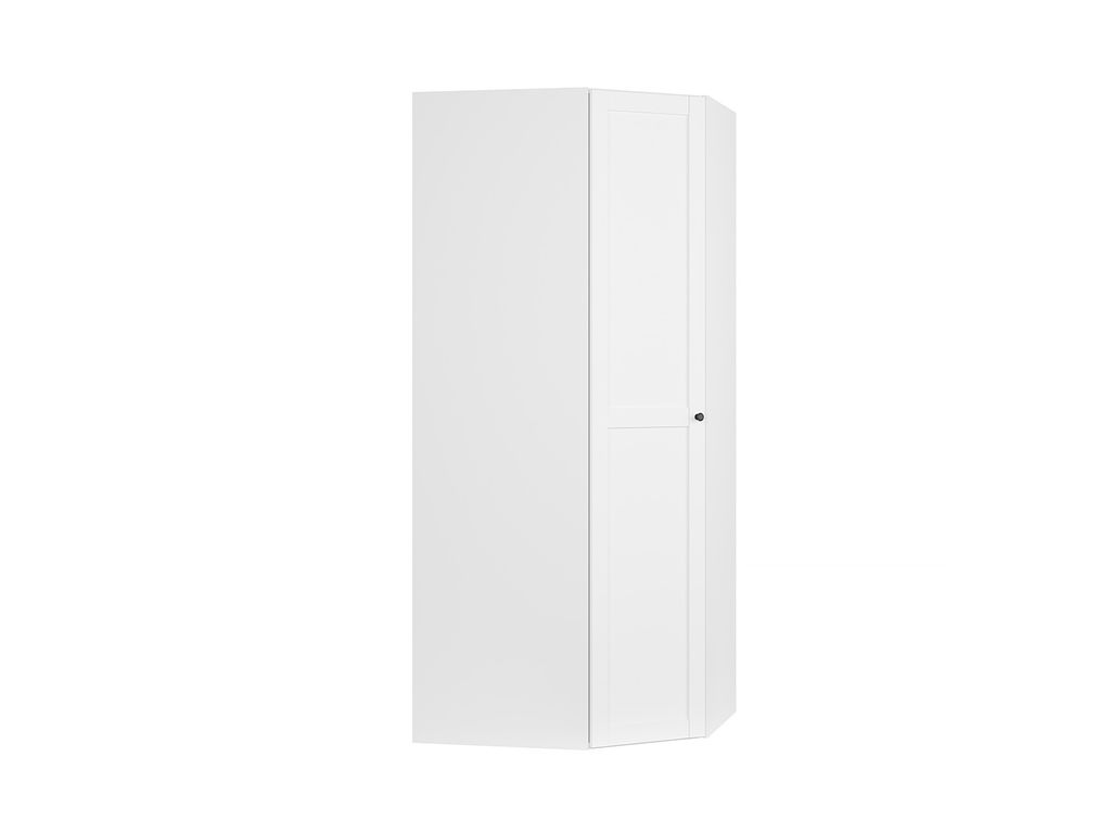 BLACK RED WHITE Eckschrank Flex | Kleiderschrank Schrank Garderobe | 103 x 103 x 240 cm, Weiss