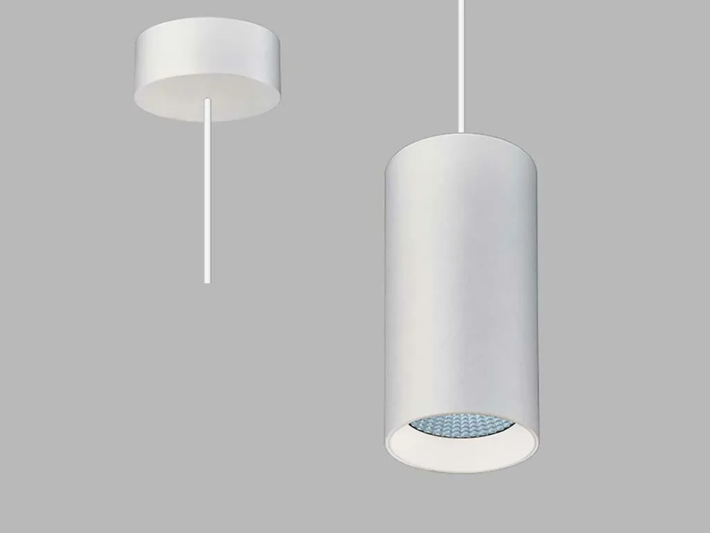 Suspension LED Cuisine et Bureau LUKY Blanche Dimmable DALI 3000K