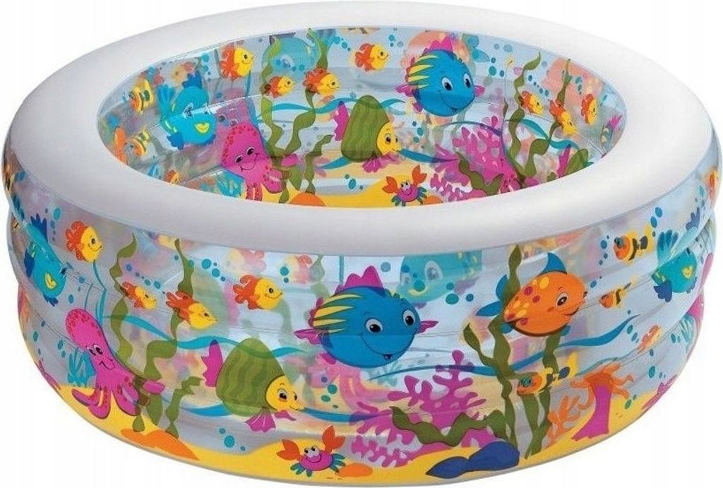 Aufblasbarer Kinder-Gartenpool Fisch 156 x 52 cm Produktbild 