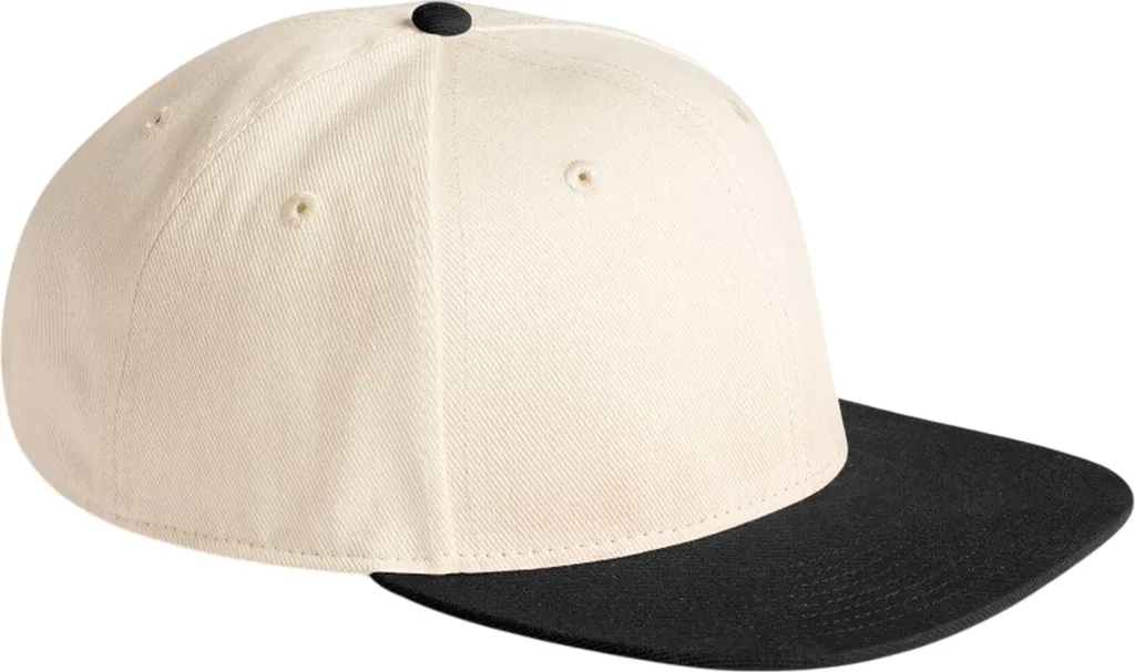 Cappello Beechfield BC6950 Unisex 6 Segmenti Cotone Naturale/Nero