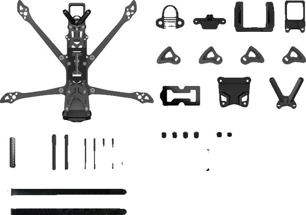 Kit rack pour drones de course FPV O4 PRO avec châssis de montage caméra