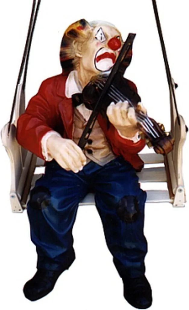 Statue de clown design 5014 - Sculpture figurine déco pour intérieur