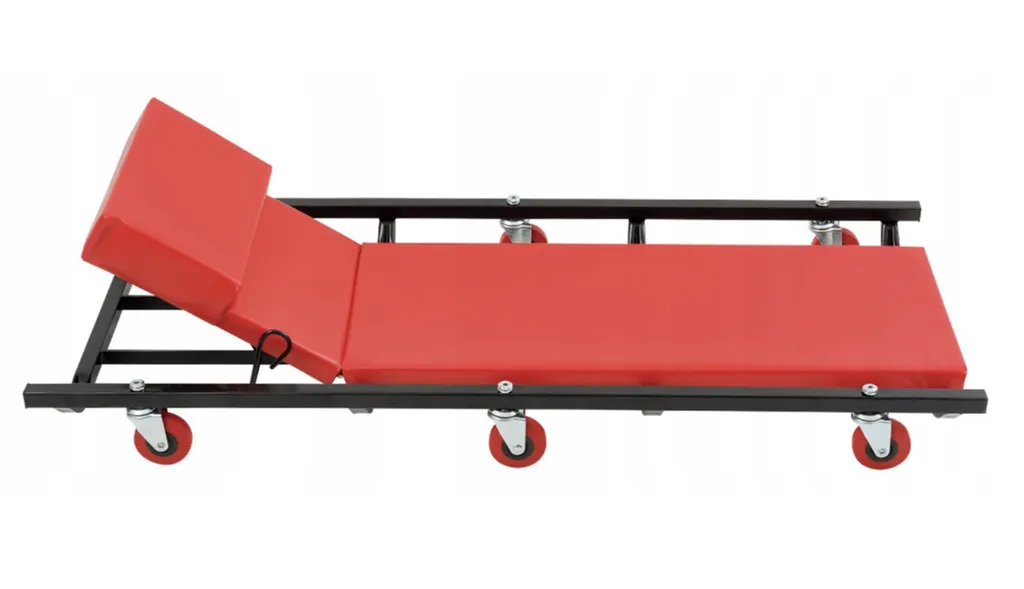Planche de couchage de mécanicien à 6 roues pivotantes et surface lisse