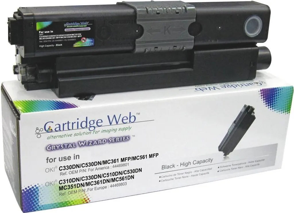 Cartouche de toner noir pour imprimer vos documents OKI C310 et 44469803
