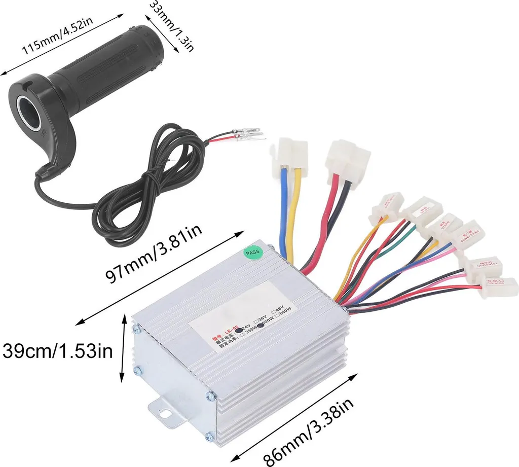 Centralina 24V 500W Brushed per Scooter e Bici: Kit Completo