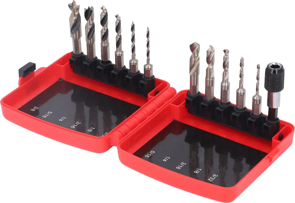 Foret 3 points pointe de centrage HSS - Lot de 5 forets tige hexagonale