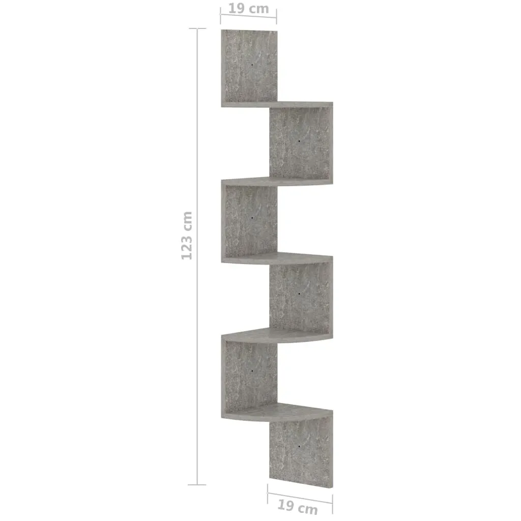 Maison Exclusive Scaffale Angolare 19x19x123cm Grigio Cemento - 7