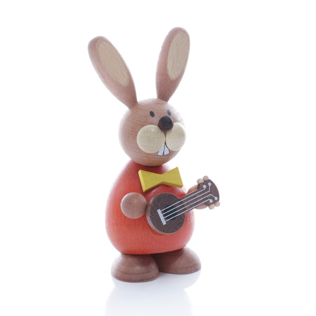 Osterartikel Osterhase mit Gitarre HxB 12x5,5cm NEU