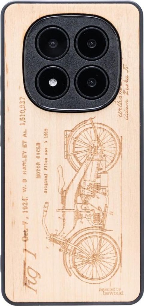 Bewood Holzhülle für Xiaomi Redmi Note 14 Pro Plus 5G HARLEY PATENT ANIEGRE