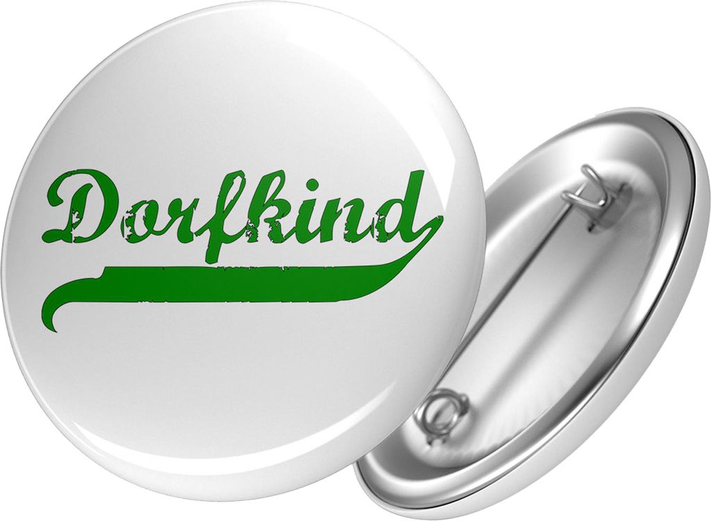 Hellweg Druckerei Anstecker Dorfkind Vintage Geschenk Ansteck Pin Größe 59mm Dorfkind Vintage Accessoire