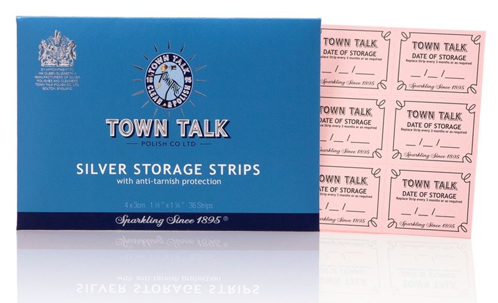 Town Talk Silber Aufbewahrungsschienen mit Anti-Tarn-Schutz – 4 x 3 cm