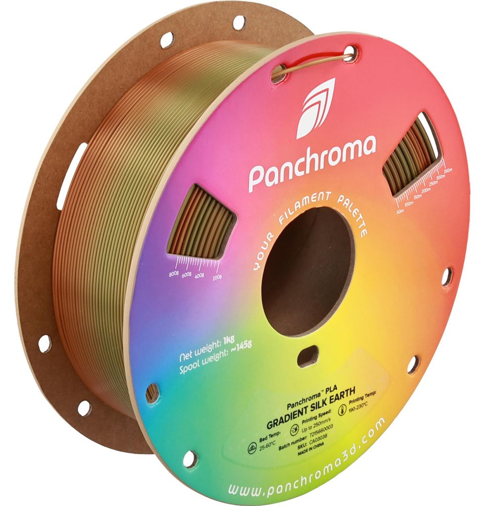 Polymaker Panchroma Gradient Silk PLA Filament, 1,75mm, 1kg - Farbton: Gradient Silk Earth