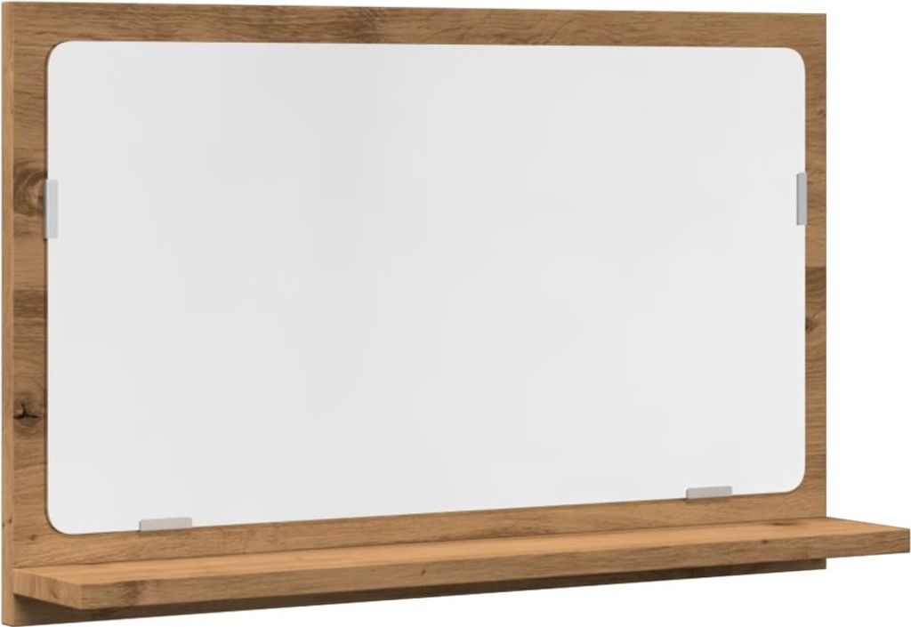 Badspiegel mit Ablage Artisan-Eiche 60x11x37 cm Holzwerkstoff