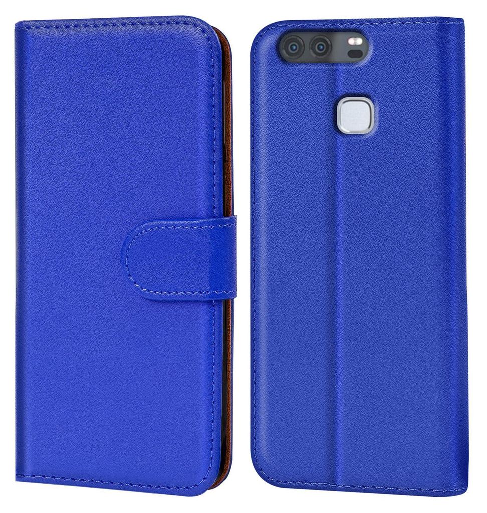 Book Case für Huawei P9 Hülle Flip Cover Handy Tasche Schutz Hülle Schale
