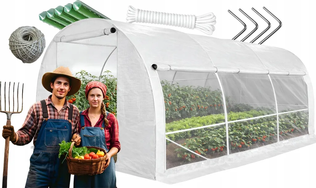 Serra Tunnel 2x3m Ekspand Bianca - Struttura Acciaio Zincato e Zanzariere