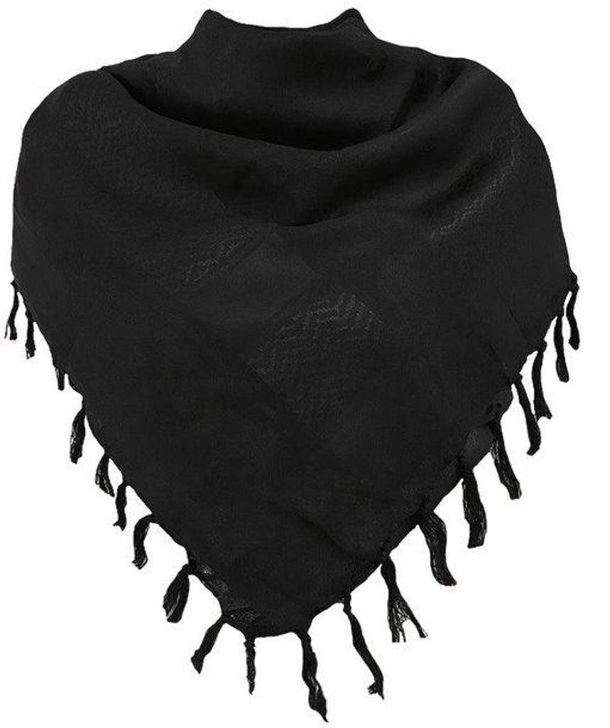 Schwarze Wüstenbekleidung 110 cm mit Bürsten für Wind- und Sandabwehrung, Halsbedeckung für Männer und Frauen