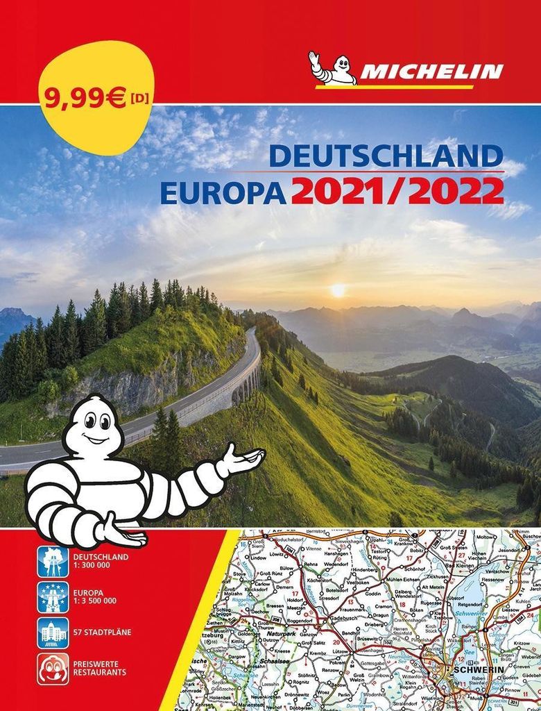 Michelin Straßenatlas Deutschland & Europa 2021/2022 | Buch | DE | Karten