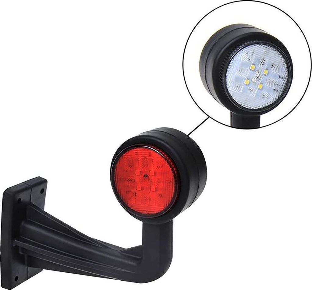 Begrenzungsleuchte 160mm rot/weiß 8LED Positionsleuchte Produktbild 