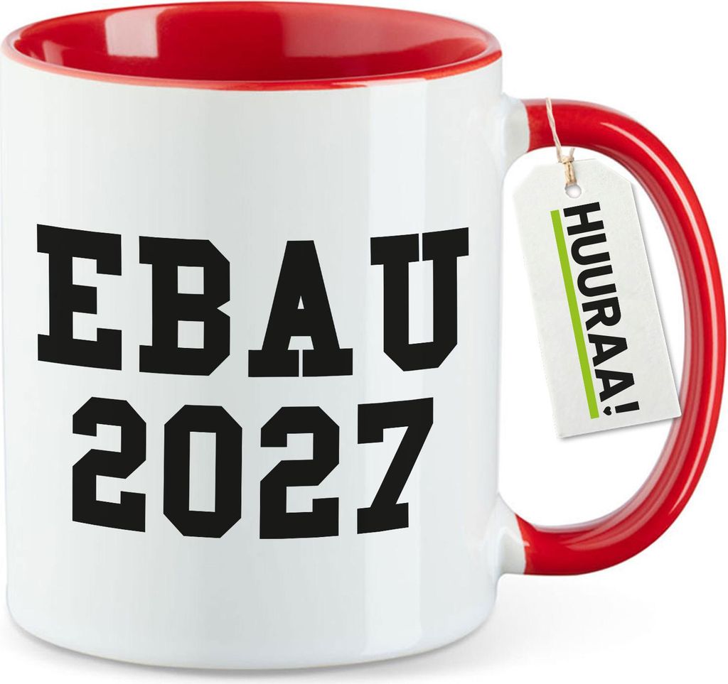 Huuraa Teetasse EBAU 2027 Abschluss Spanien Geschenk 330ml Rot EBAU 2027 Präsent