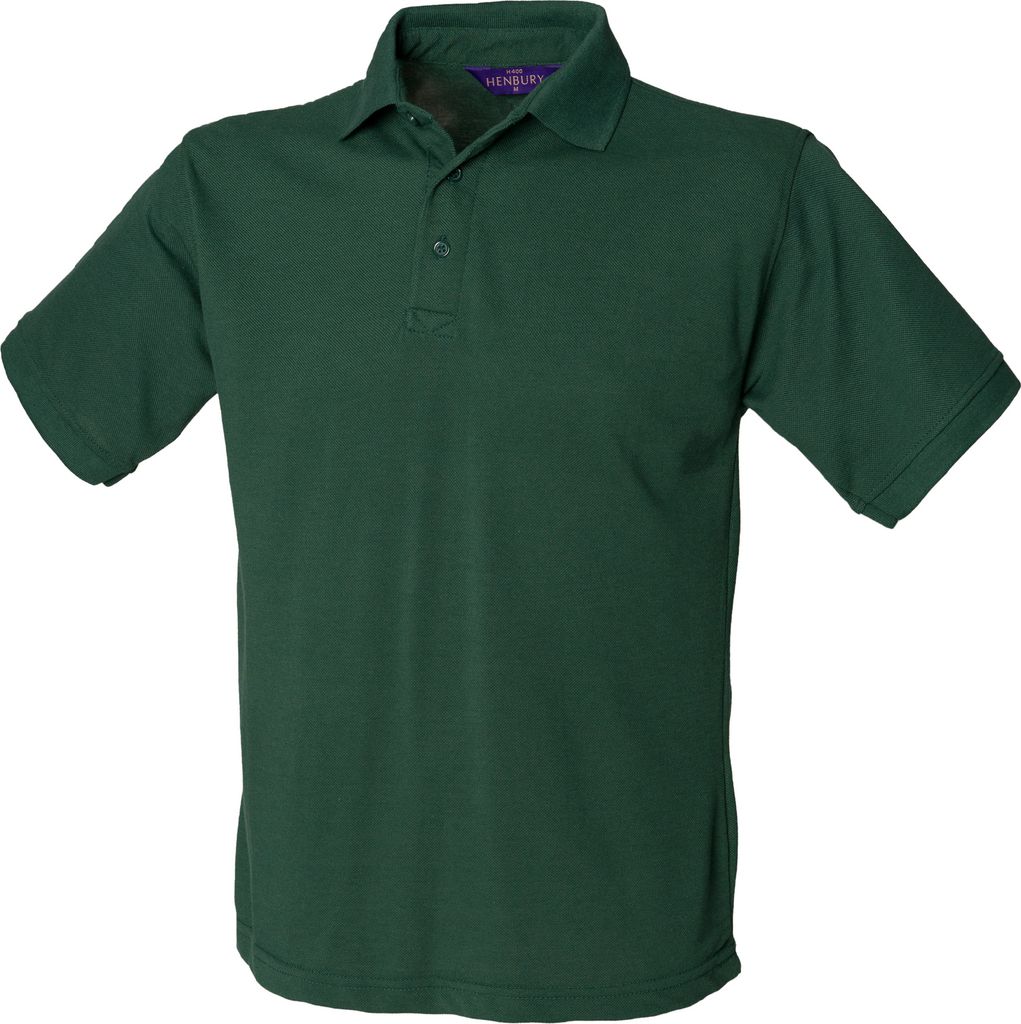 Henbury Herren Polo-Shirt, Kurzarm RW625 (2XL) (Flaschengrün)