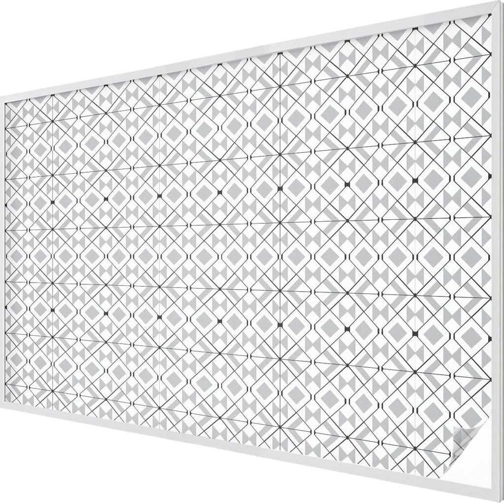 Buntglas Fensterfolie – 146x200 cm – Stained-Glass Design – blickdichte dekorative Sichtschutzfolie – selbstklebend, UV-Schutz – Geometri...