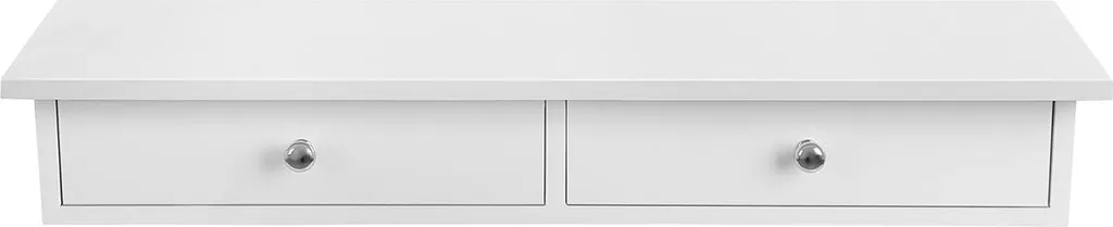 Étagère murale avec 2 tiroirs blanche en bois MDF - Modèle悬浮 L60 cm - 2