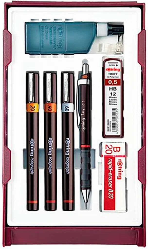 Stylo technique Rotring Isograph Lot de 3 stylos fins 0.2 0.4 0.6mm