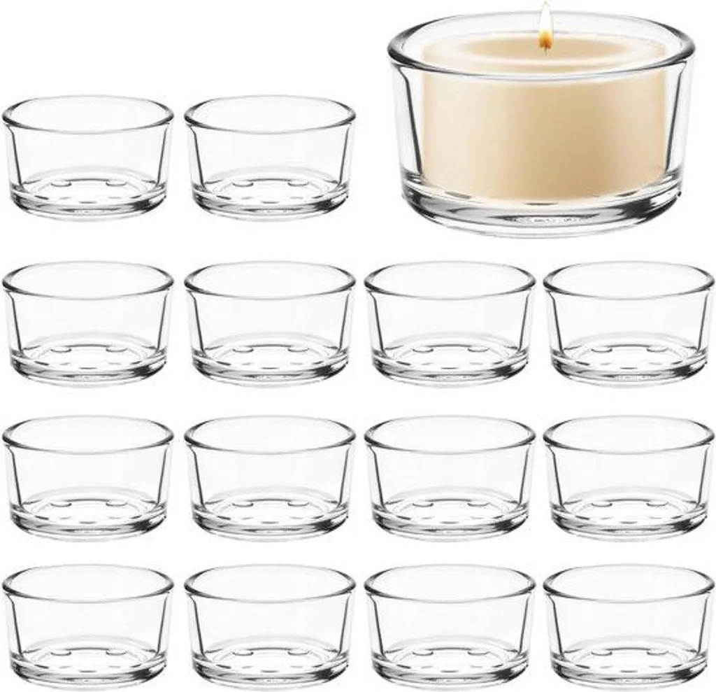 Photophores en verre lot de 15 porte-bougies design décoration de salon