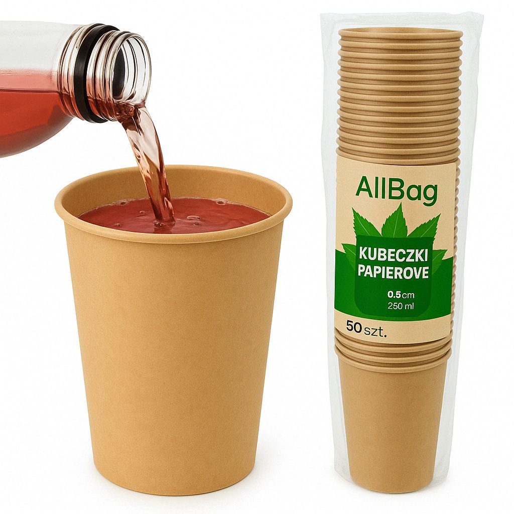 Papírové kelímky 250 ml 50 kusů Obrázek produktu 