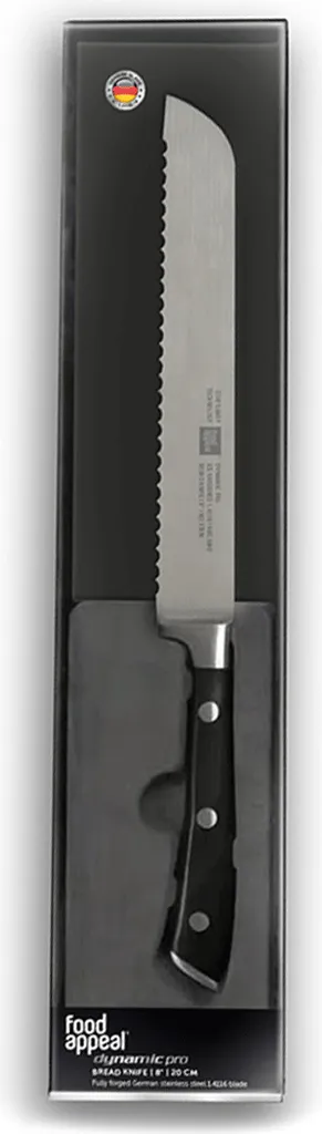 Food Appeal Dynamic Pro 20cm: Coltello Pane Professionale Antiruggine