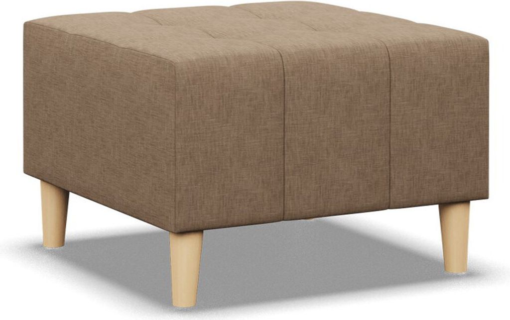 Sitzpouf für das Wohnzimmer 70 x 70 cm, Braun