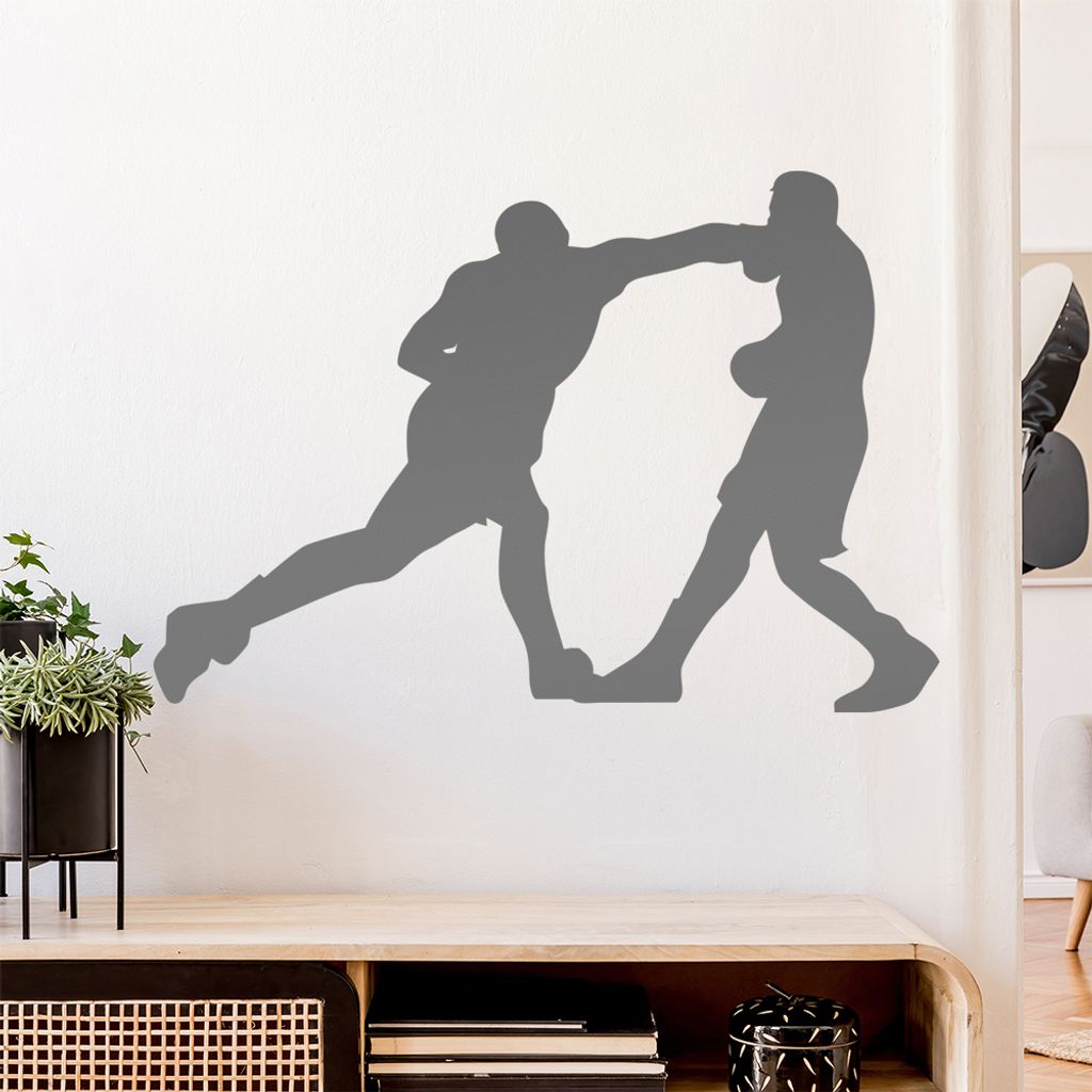 Boxen Knockout Figur Boxer Wandtattoo Wandaufkleber Wall Sticker - Dekoration, Küche, Wohnzimmer, Schlafzimmer, Badezimmer