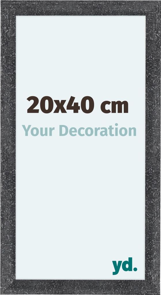 Bilderrahmen, 20x40 cm, Grau Gewischt, MDF, Como
