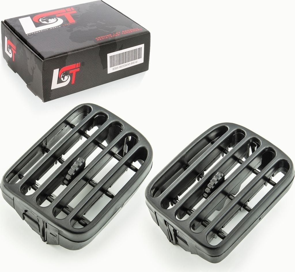 2x Frischluftgrill Lüftung Gitter Luftdüse Schwarz für RENAULT Clio II Thalia I