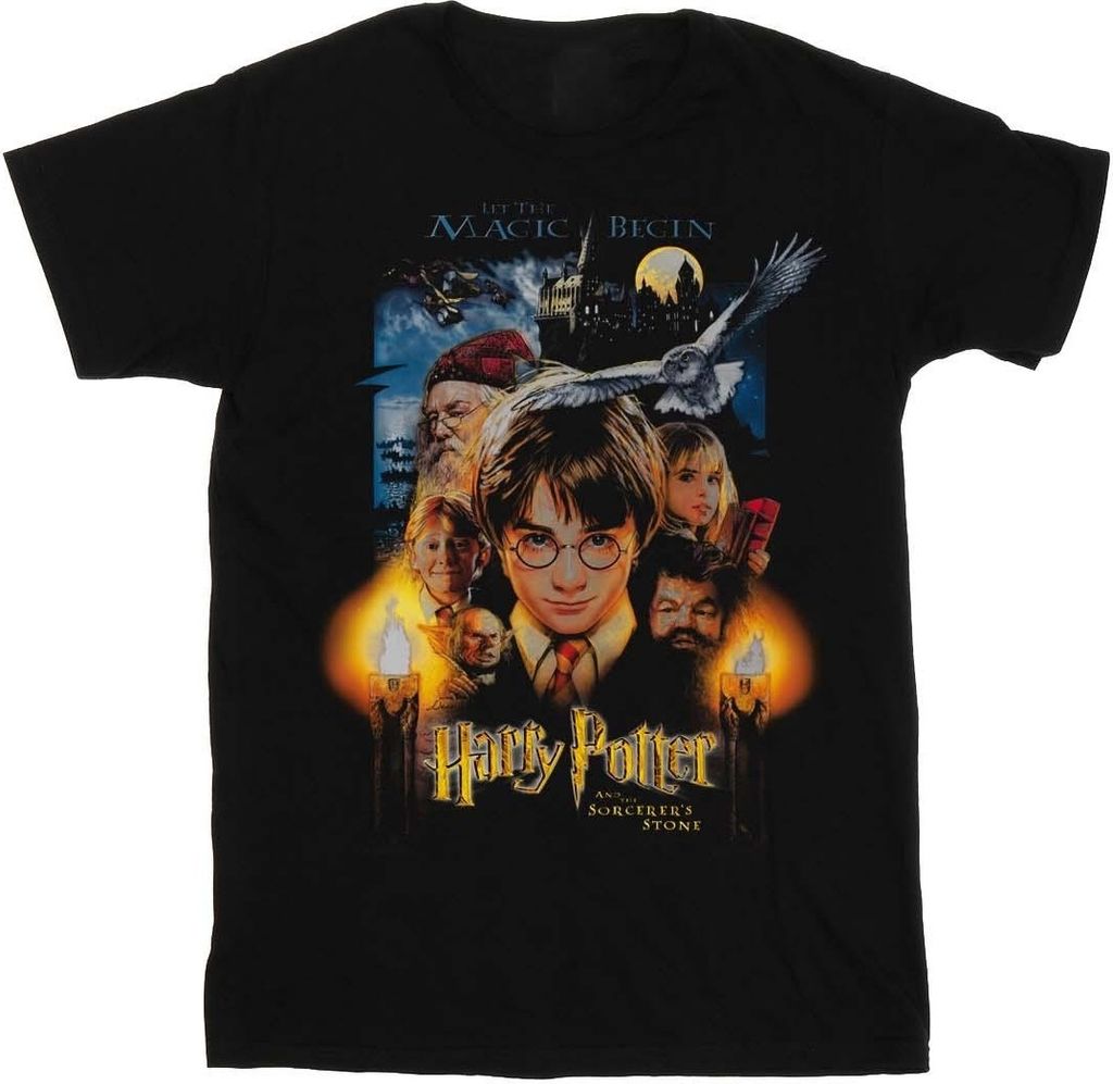 Harry Potter - "The Sorcerer's Stone" T-Shirt für Mädchen BI21742 (104) (Schwarz)