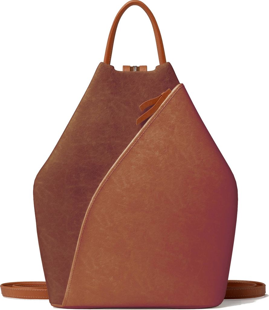 Damen Rucksack Vegan Zweifarbig und Stylisch 30620 Brown