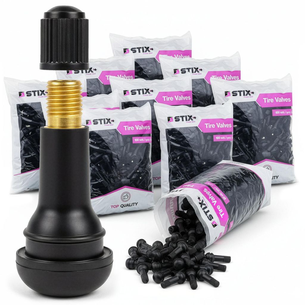 1000x TR413 Gummiventile, Snap-In, Ventile für Schlauchlose Reifen
