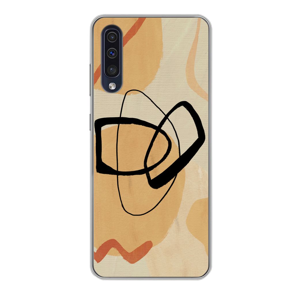 MuchoWow Handyhülle Schutzhülle Hülle für Samsung Galaxy A50 Kunst - Geometrische Formen - Abstrakt Silikon Softcase Handy Hülle - Mobiltele...