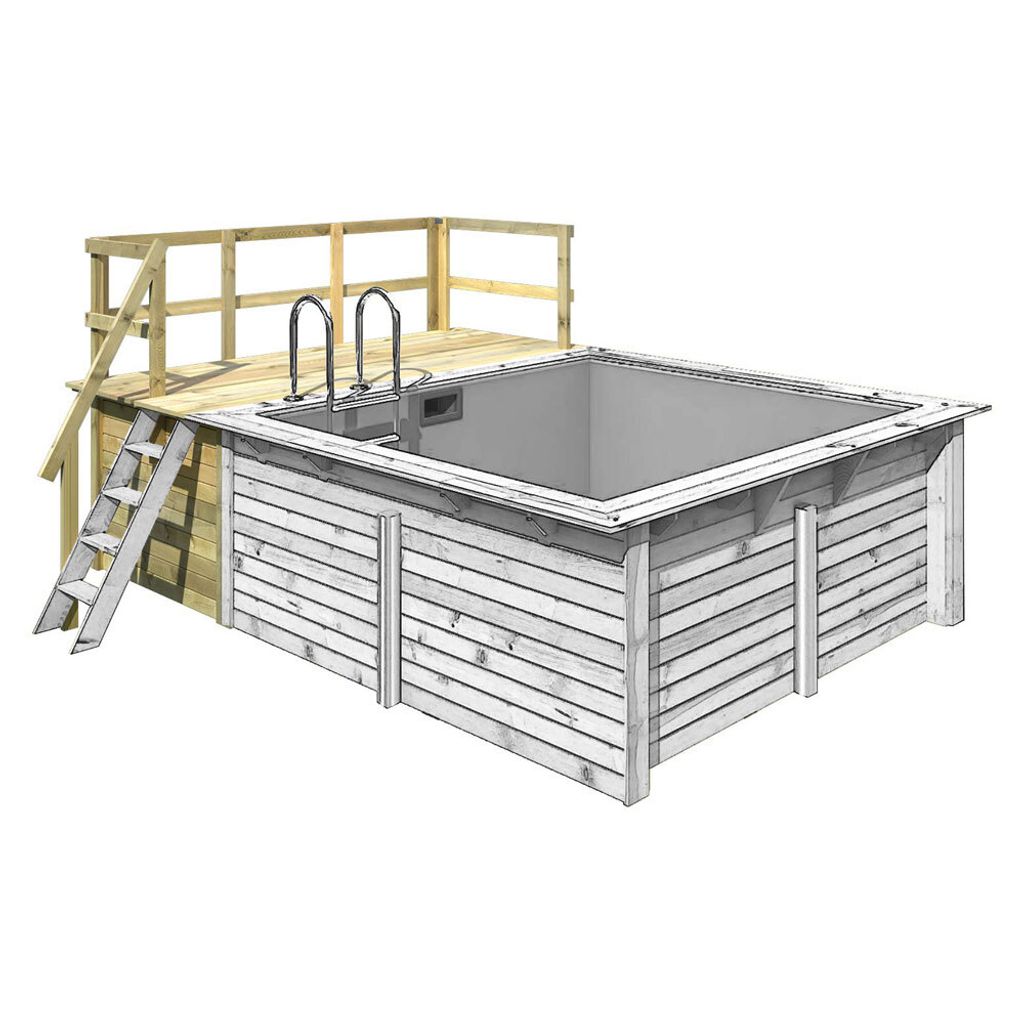 Terrasse front Rechteckpools 3,53x1,42x1,25 m