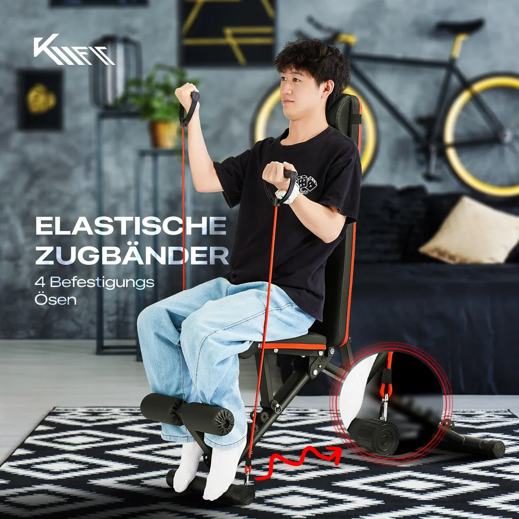 Banc de musculation réglable pour entraînement à la maison pliable KM-Fit - 7
