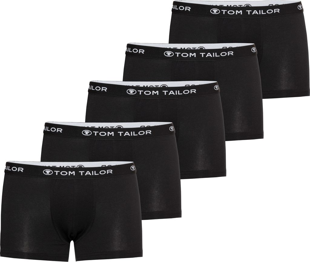 TOM TAILOR Boxershorts Herren 5er Pack Unterhosen – Herrenunterwäsche Gr. S - 3XL (schwarz-dunkel) Größe: 6