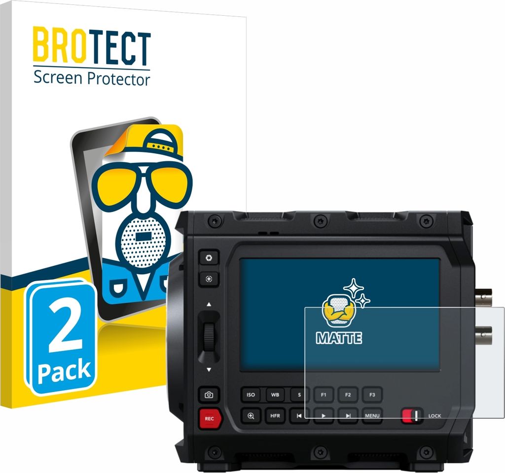 2x BROTECT Schutzfolie für Blackmagic Design Pyxis 6K 4" Displayschutz Displayschutzfolie Folie Matt Entspiegelungsfolie