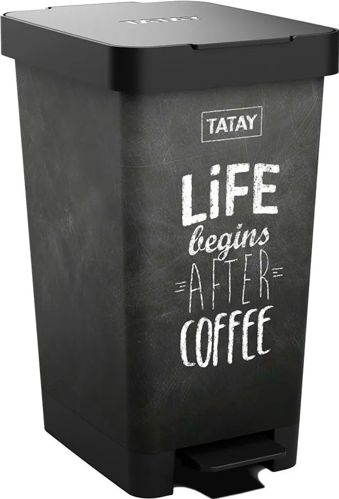 Dites stop au désordre avec la poubelle de recyclage Tatay 25L noire
