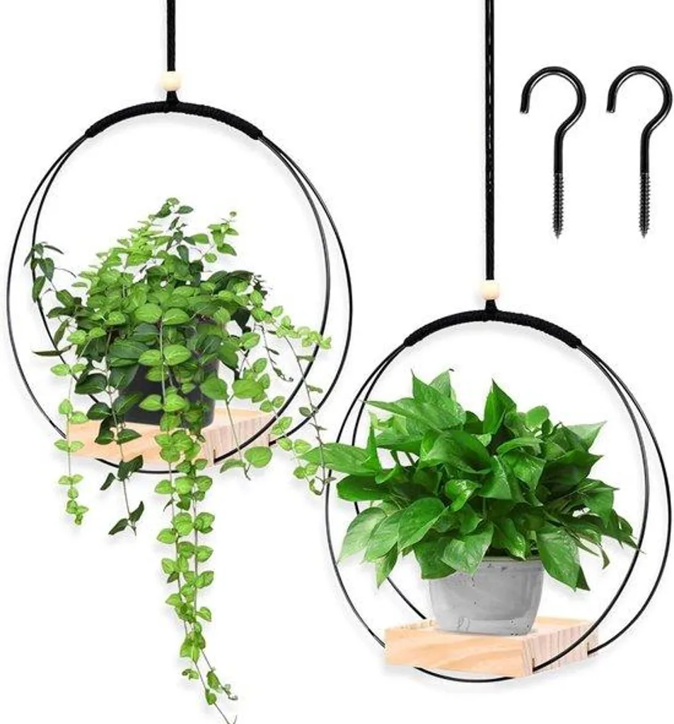 Support plantes suspendues macramé pour gain de place et déco bohème