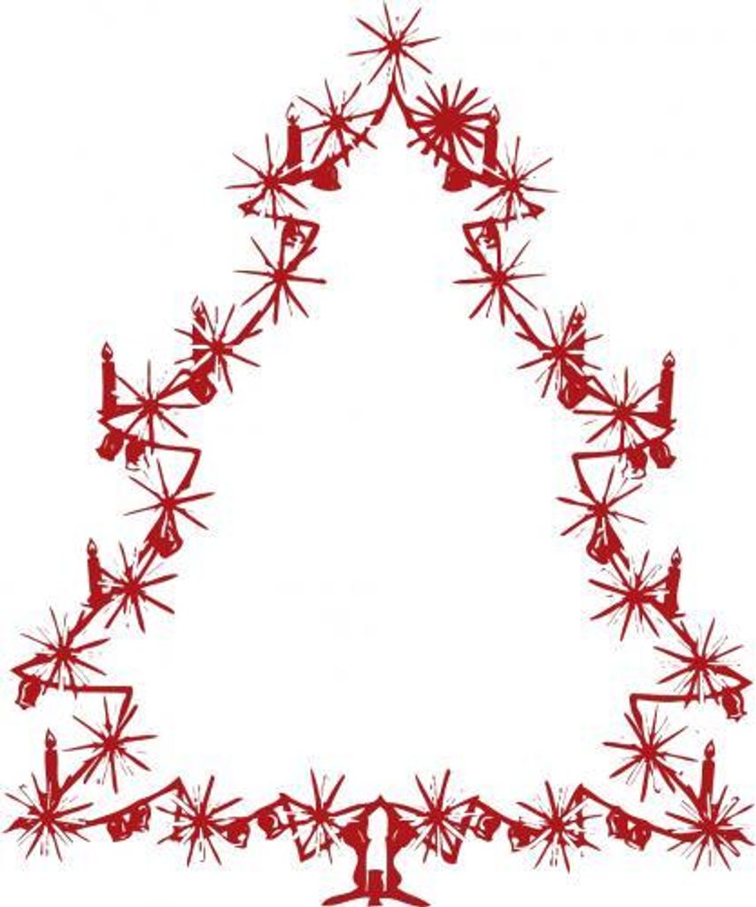 Wandtattoo Dekorfolie Weihnachtsbild Weihnachtsbaum Tannenbaum WD0810 - verschiedene Farben zur Wahl Color - rot Größe - 120cm