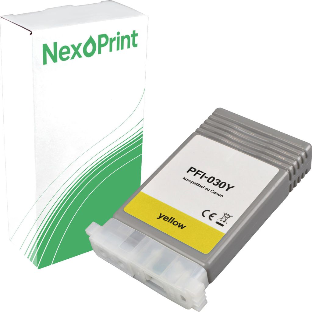 NexoPrint PFI-030Y 3492C001 yellow Druckerpatronen kompatibel zu Canon imagePROGRAF TA-30 imagePROGRAF TM-240 imagePROGRAF TM-340 - Hohe Ergiebigkeit