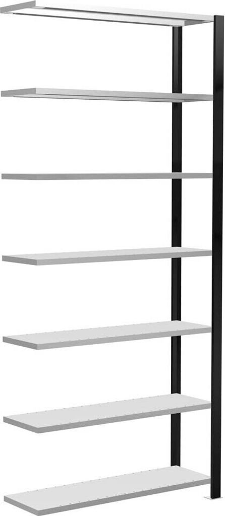 SCHULTE Anbau-Schwerlastregal 36016-S schwarz 100,0 x 30,0 x 230,0 cm
